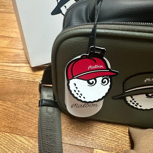 NEW Malbon Golf Crossbody Bag in olive green and black - Picture 3 of 10